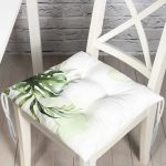 - Pofi-10048-Gorsel - Realhomes Yeşil Tropik Yaprak Motifli Dijital Baskılı Modern Pofuduk Sandalye Minderi Realhomes