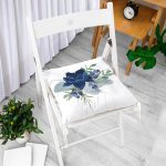 - Pofi-10071-Gorsel-1 - Realhomes Pastel Mavi Gül Desenli Dijital Baskılı Modern Pofuduk Sandalye Minderi Realhomes