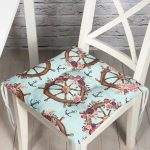 - Pofi-10083-Gorsel - Realhomes Mint Yeşili Zeminli Dümen Tasarımlı Dijital Baskılı Modern Pofuduk Sandalye Minderi Realhomes