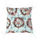 - Pofi-10083-Gorsel-2 - Realhomes Mint Yeşili Zeminli Dümen Tasarımlı Dijital Baskılı Modern Pofuduk Sandalye Minderi Realhomes