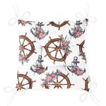 - Pofi-10085-Gorsel-2 - Realhomes  Beyaz Zemin Çapa & Dümen Tasarımlı Dijital Baskılı Modern Pofuduk Sandalye Minderi Realhomes