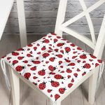 - Basic RGB - Realhomes  Realhomes Uğurböceği Motifli Özel Tasarım Dijital Baskılı Modern Pofuduk Sandalye Minderi Realhomes