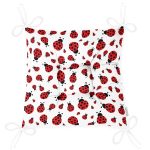 - Basic RGB - Realhomes  Realhomes Uğurböceği Motifli Özel Tasarım Dijital Baskılı Modern Pofuduk Sandalye Minderi Realhomes