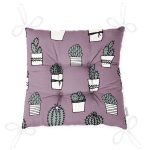 - Pofi-10217-Gorsel-2 - Realhomes Açık Mor Zeminli Kaktüs Tasarımlı Dijital Baskılı Modern Pofuduk Sandalye Minderi Realhomes