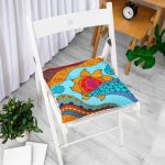 Etnik Desen Tasarımlı Dijital Baskılı Modern Pofuduk Sandalye Minderi Realhomes