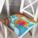 Etnik Desen Tasarımlı Dijital Baskılı Modern Pofuduk Sandalye Minderi Realhomes