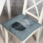 - Pofi-10270-Gorsel - Realhomes Soyut Tarzda Onedraw Çizimli Dijital Baskılı Modern Pofuduk Sandalye Minderi Realhomes