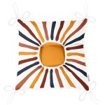 Güneş ve Renkli Işınları Özel Tasarım Dijital Baskılı Modern Pofuduk Sandalye Minderi Realhomes