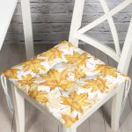 - Pofi-10323-Gorsel - Realhomes  Gold Yaprak Motifli Dijital Baskılı Modern Pofuduk Sandalye Minderi Realhomes