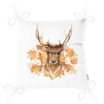 - Pofi-10324-Gorsel-2 - Realhomes  Gold Yaprak Detaylı Geyik Tasarımlı Dijital Baskılı Modern Pofuduk Sandalye Minderi Realhomes