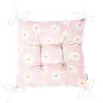 - Pofi-10376-Gorsel-2 - Realhomes  Pembe Zemin Papatya Tasarımlı Dijital Baskılı Modern Pofuduk Sandalye Minderi Realhomes