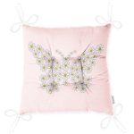 - Pofi-10380-Gorsel-2 - Realhomes Pembe Zemin Papatyadan Kelebek Tasarımlı Dijital Baskılı Modern Pofuduk Sandalye Minderi Realhomes