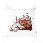 Özel Tasarım Kış Temalı Dijital Baskılı Modern Pofuduk Sandalye Minderi Realhomes