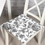 - Pofi-10425-Gorsel - Realhomes  Karakalem Çiçek Desenli Dijital Baskılı Modern Pofuduk Sandalye Minderi Realhomes