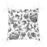 - Pofi-10425-Gorsel-2 - Realhomes  Karakalem Çiçek Desenli Dijital Baskılı Modern Pofuduk Sandalye Minderi Realhomes