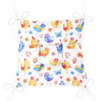 Realhomes Mutlu Kuşlar Çizimli Özel Tasarım Dijital Baskılı Modern Pofuduk Sandalye Minderi Realhomes