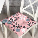 - Pofi-10436-Gorsel - Realhomes Özel Tasarım Çiçek Yaprakları Dijital Baskılı Modern Pofuduk Sandalye Minderi Realhomes