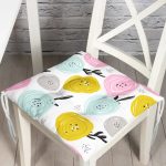 Puanlı Bebek Desenli Dijital Baskılı Özel Tasarım Modern Pofuduk Sandalye Minderi Realhomes