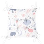 - star2 - Realhomes Realhomes Ay ve Bulut Tasarımlı Dijital Baskılı Modern Pofuduk Sandalye Minderi Realhomes