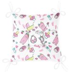 - Печать - Realhomes Realhomes Baby Motifli Özel Tasarım Dijital Baskılı Modern Pofuduk Sandalye Minderi Realhomes