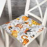 - Basic RGB - Realhomes Realhomes Sevimli Hayvanlar Çizimli Özel Tasarım Dijital Baskılı Modern Pofuduk Sandalye Minderi Realhomes