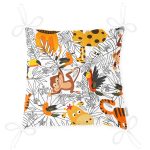 - Basic RGB - Realhomes Realhomes Sevimli Hayvanlar Çizimli Özel Tasarım Dijital Baskılı Modern Pofuduk Sandalye Minderi Realhomes