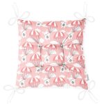 - Print - Realhomes  Realhomes Paraşütlü Tavşan Motifli Özel Tasarım Dijital Baskılı Modern Pofuduk Sandalye Minderi Realhomes