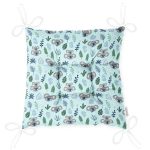 - Основные RGB - Realhomes Realhomes Mavi Zeminde Panda Motifli Özel Tasarım Dijital Baskılı Modern Pofuduk Sandalye Minderi Realhomes