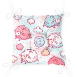 Realhomes Renkli Kuzucuk Özel Tasarım Dijital Baskılı Modern Pofuduk Sandalye Minderi Realhomes