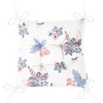 - Печать - Realhomes Realhomes Sevimli Kirpik Motifli Özel Tasarım Dijital Baskılı Modern Pofuduk Sandalye Minderi Realhomes