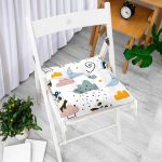 - Печать - Realhomes  Realhomes Sevimli Panda Motifli Özel Tasarım Dijital Baskılı Modern Pofuduk Sandalye Minderi Realhomes