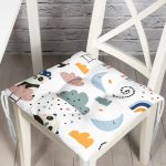 - Печать - Realhomes  Realhomes Sevimli Panda Motifli Özel Tasarım Dijital Baskılı Modern Pofuduk Sandalye Minderi Realhomes