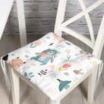 - Cute forest animals seamless pattern - Realhomes  Realhomes Sevimli Hayvanlar Özel Tasarım Dijital Baskılı Modern Pofuduk Sandalye Minderi Realhomes