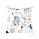 - Cute forest animals seamless pattern - Realhomes  Realhomes Sevimli Hayvanlar Özel Tasarım Dijital Baskılı Modern Pofuduk Sandalye Minderi Realhomes