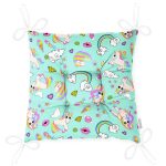 - Pofi-1113-Gorsel-2 - Realhomes  Realhomes Unicorn Gökkuşağı Motifli Özel Tasarım Dijital Baskılı Modern Pofuduk Sandalye Minderi Realhomes