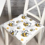 - ship - Realhomes Sevimli Arı Dijital Baskılı Özel Tasarım Modern Pofuduk Sandalye Minderi Realhomes