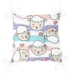 Uyuyan Koyunlar Sevimli Tasarım Dijital Baskılı Özel Tasarım Modern Pofuduk Sandalye Minderi Realhomes