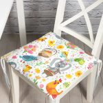 - Pictulandra 20 - Realhomes Tavşan Ve Yumurta Desenli Dijital Baskılı Özel Tasarım Modern Pofuduk Sandalye Minderi Realhomes