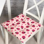 - Основные RGB - Realhomes Uğur Böceği Ve Kalp Tasarımlı Dijital Baskılı Özel Tasarım Modern Pofuduk Sandalye Minderi Realhomes