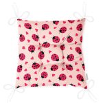 - Основные RGB - Realhomes Uğur Böceği Ve Kalp Tasarımlı Dijital Baskılı Özel Tasarım Modern Pofuduk Sandalye Minderi Realhomes