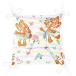 Dans Eden Kedi Desenli Dijital Baskılı Özel Tasarım Modern Pofuduk Sandalye Minderi Realhomes