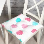 - Pofi-1215-Gorsel - Realhomes Rengarenk Deniz Kabukları Çizimli Dijital Baskılı Özel Tasarım Modern Pofuduk Sandalye Minderi Realhomes