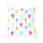 Renkli Zürafa Motifli Dijital Baskılı Özel Tasarım Modern Pofuduk Sandalye Minderi Realhomes