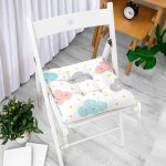 - Web - Realhomes Gülümseyen Bulut Temalı Dijital Baskılı Özel Tasarım Modern Pofuduk Sandalye Minderi Realhomes