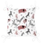 - Web - Realhomes Sevimli Orman Hayvanları Motifli Dijital Baskılı Özel Tasarım Modern Pofuduk Sandalye Minderi Realhomes