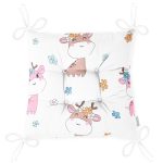 - Baby giraffe tribal with seamless pattern - Realhomes Sevimli Geyik Desenli Dijital Baskılı Özel Tasarım Modern Pofuduk Sandalye Minderi Realhomes