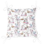 - Web - Realhomes  Sevimli Unicorn Motifli Dijital Baskılı Özel Tasarım Modern Pofuduk Sandalye Minderi Realhomes