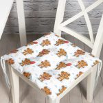 Ayıcık Desenli Dijital Baskılı Özel Tasarım Modern Pofuduk Sandalye Minderi Realhomes