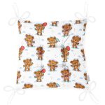 Ayıcık Desenli Dijital Baskılı Özel Tasarım Modern Pofuduk Sandalye Minderi Realhomes