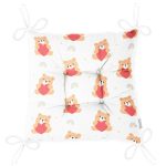 - Bear hugging heart seamless pattern background - Realhomes Kalp Tutan Ayıcık Motifli Dijital Baskılı Özel Tasarım Modern Pofuduk Sandalye Minderi Realhomes